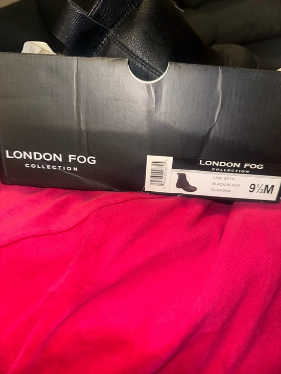 London Fog men’s Black Waterproof Lace-Up Boots sz 9.5